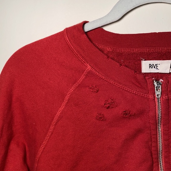 Rivet and Thread Distressed Sweatshirt - Picture 3 of 3